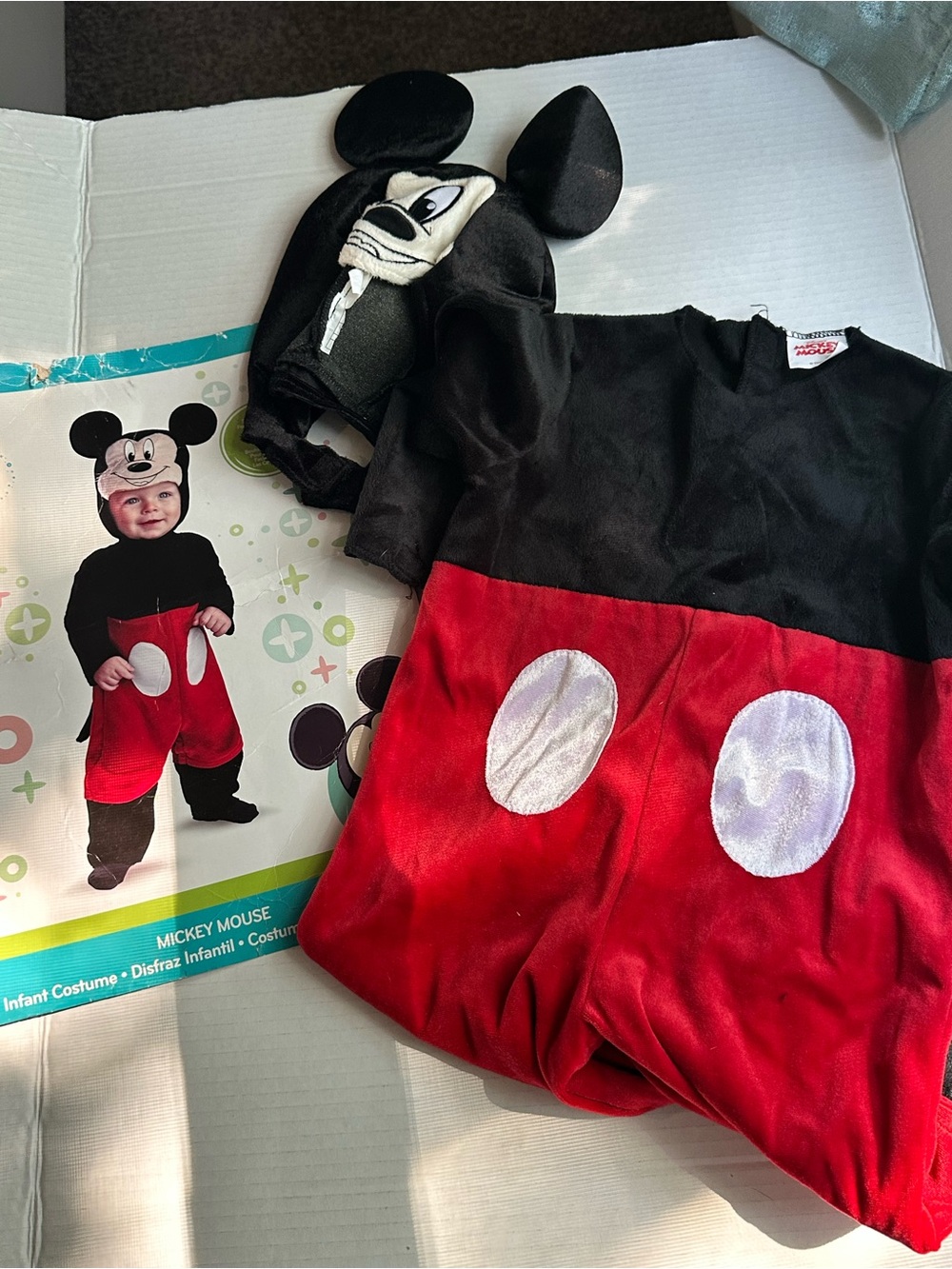 Disney Red & Black Mickey Mouse Infant Costume